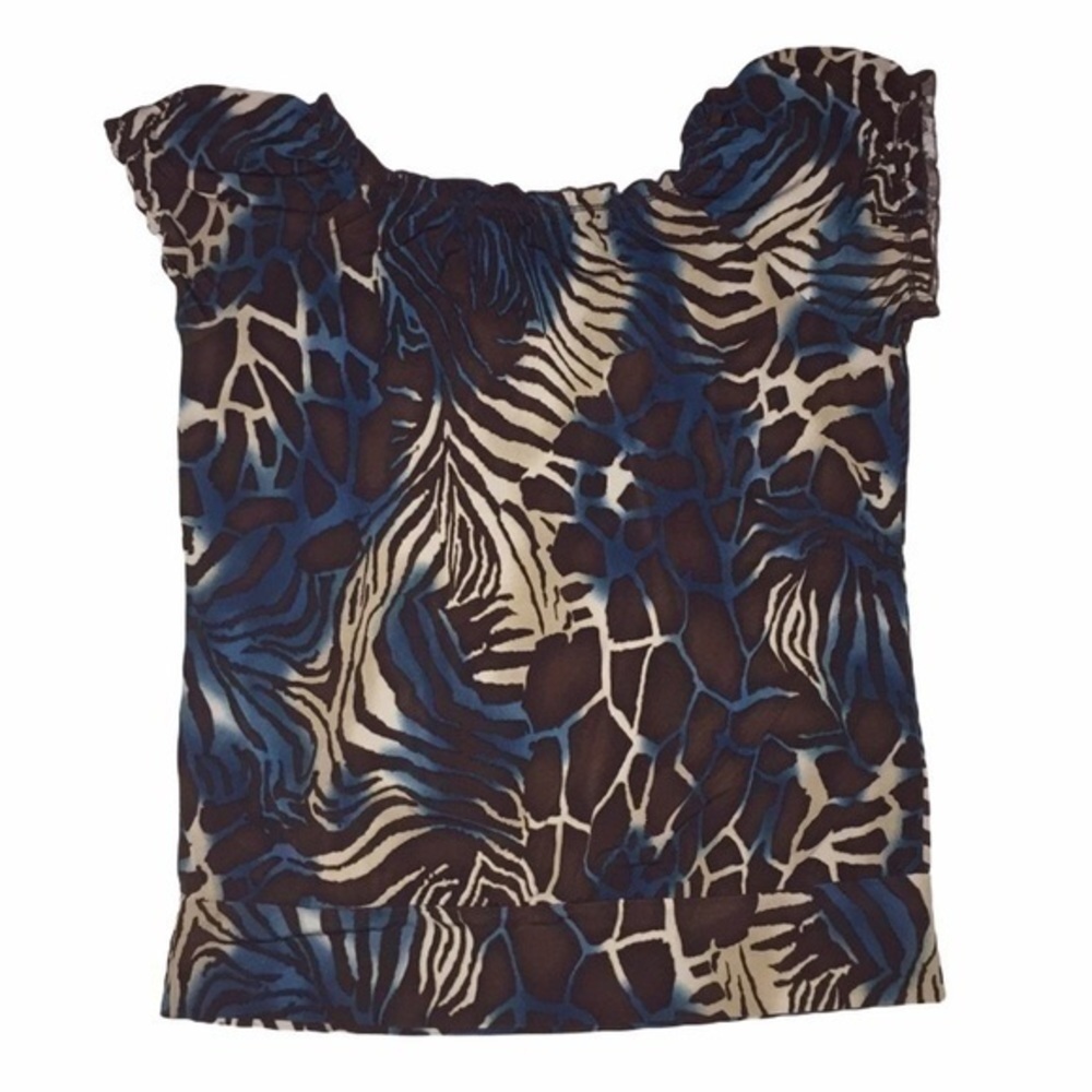 Animal Print Ruffle Top - Picture 5 of 5